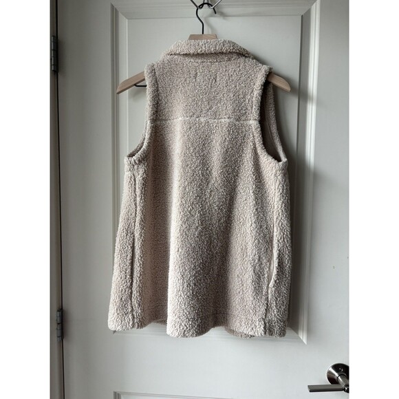 Koolaburra by UGG  Women’s S Open Front Cream Tone Brushed Sherpa Pockets Vest - Picture 5 of 6